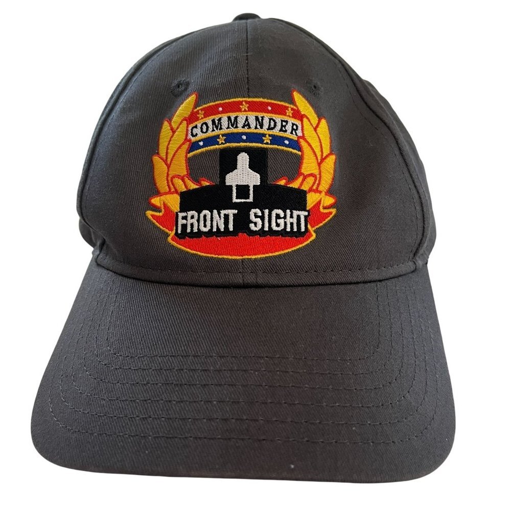 Front Sight Hat Cap Adult Strap‎ Back Gray Firearms Training Commander Mens
